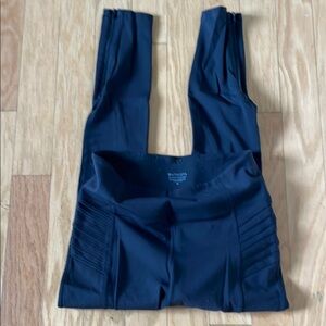 Athleta Delancey Moto Tight in Black size medium